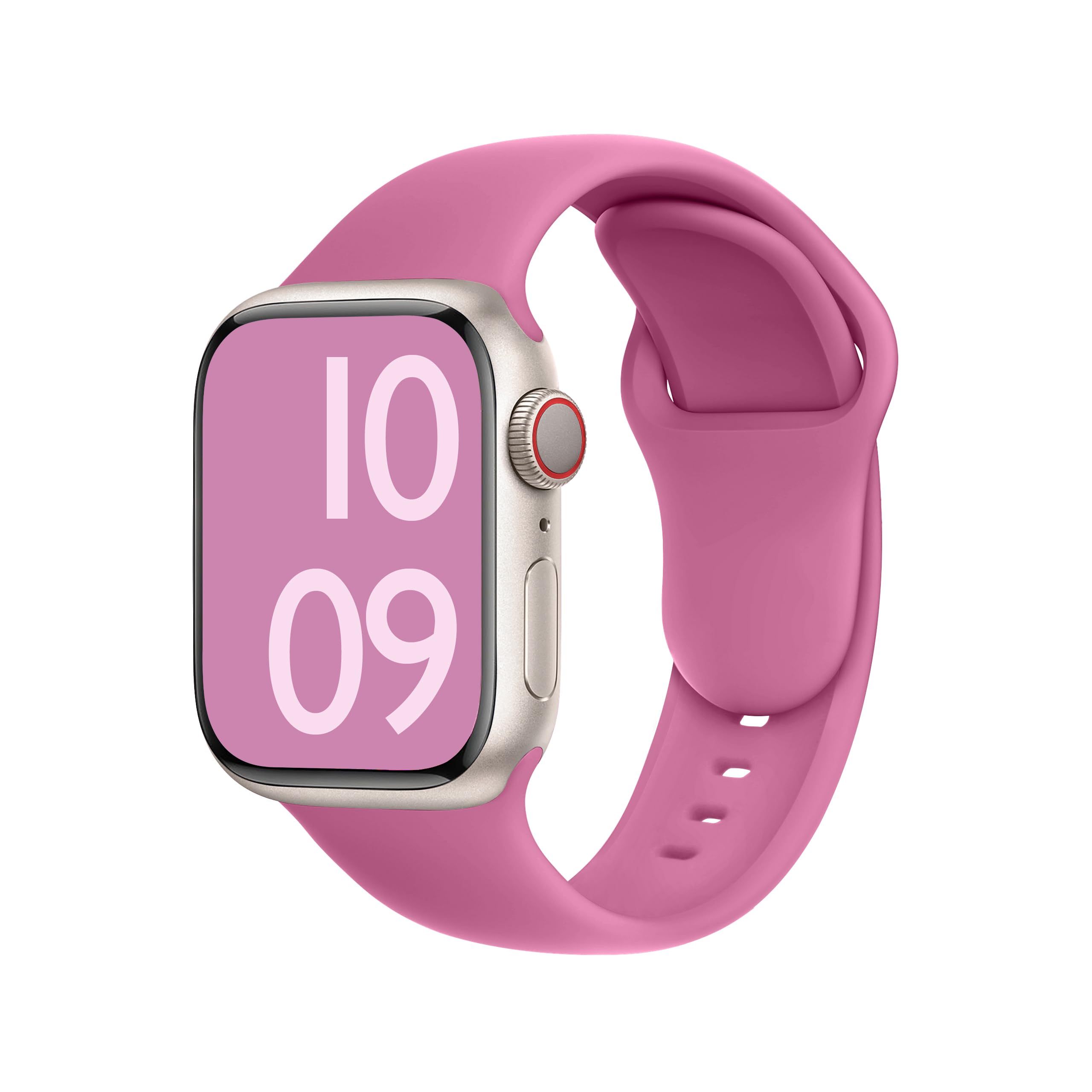 Bracelet Apple Watch Ultra 2 SE Series 11 10 en rose pour femme, sport 40mm 41mm 44mm 45mm