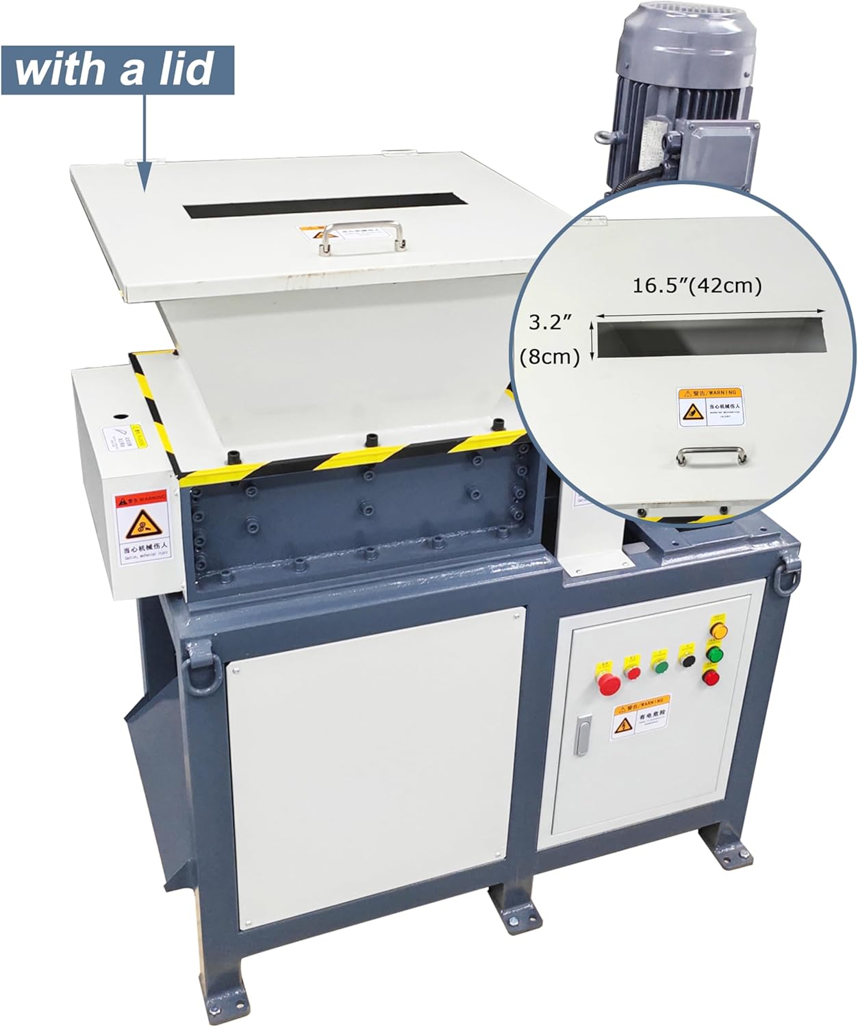 TECHTONGDA Metal Shredder Machine Waste Crushing Grinding Milling Machine for Circuit Board Sheetmetal Plastic Paperboard Cloth Wood Kitchen Garbage 220V