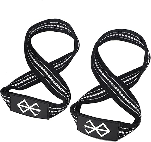 Miniatura 3 de Berserk Figure 8 Lifting Straps For Deadlift, Heavy Duty Wrist Straps For Weightlifting Women Men, Gym Workout Hand Cuff Grips Support For