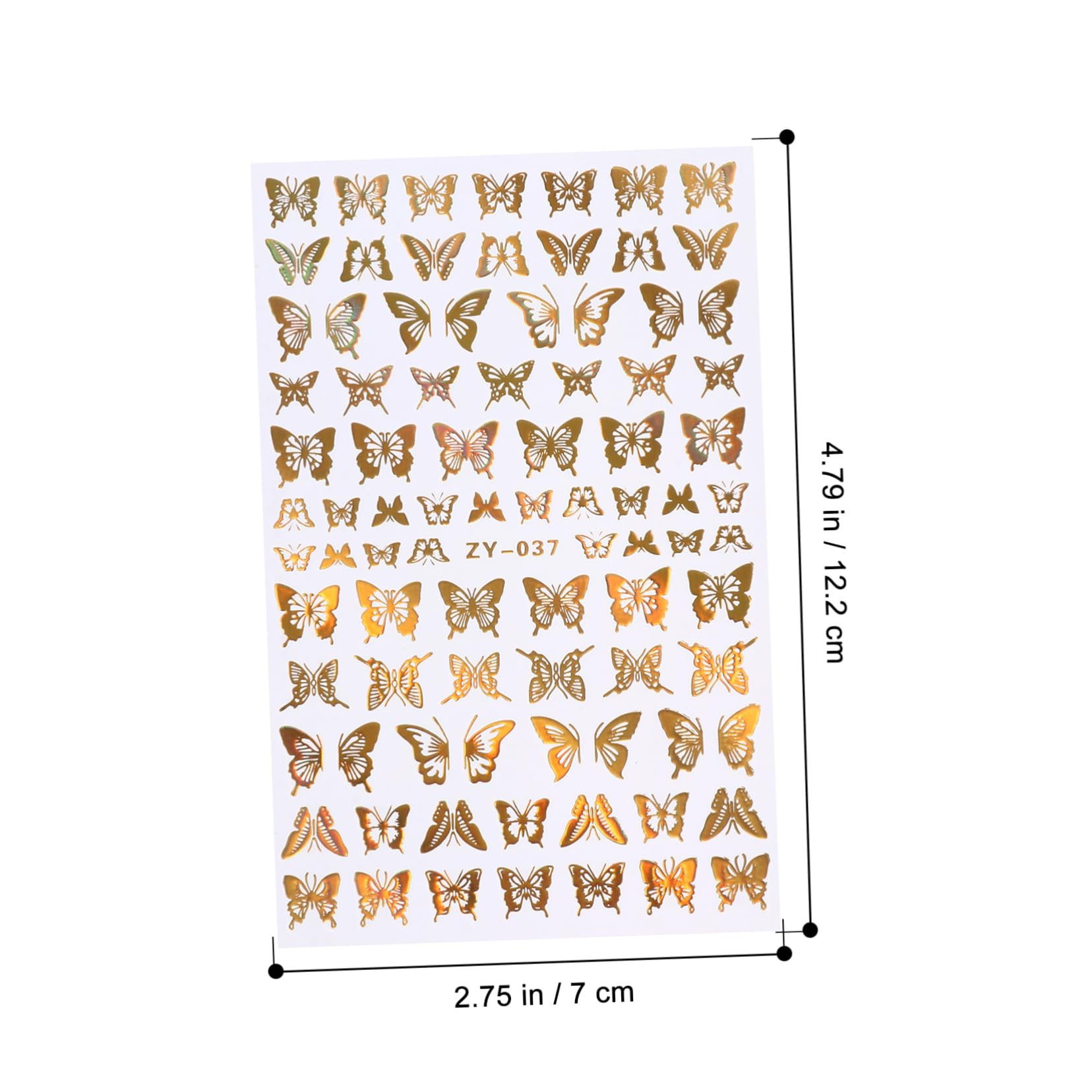3 Set Adesivi Unghie Farfalle Per Decorazioni Manicure Adatti Per Diy Nail Art E Regali Per Amiche Stili Vari Facili Usare 8 Fogli*3