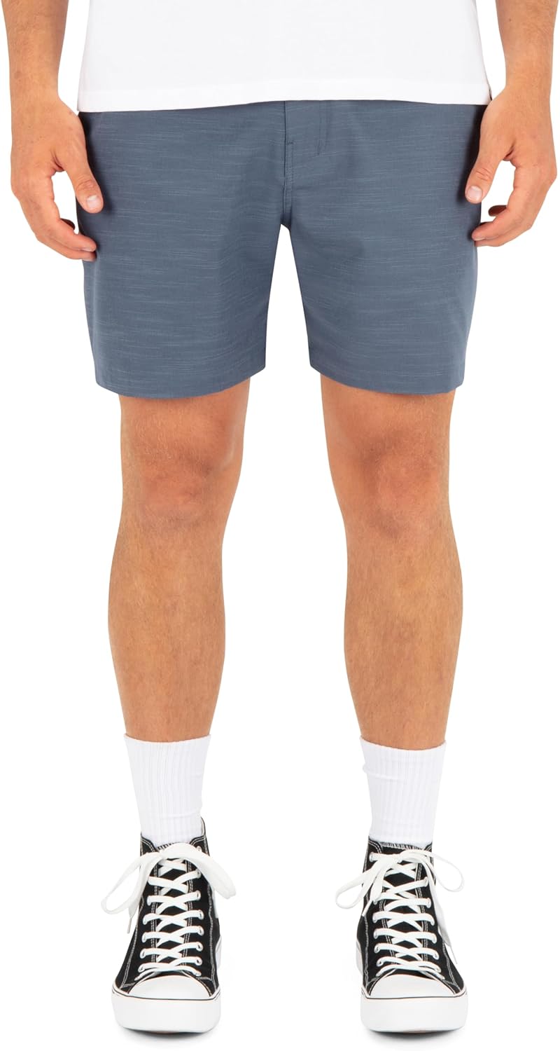Hurley Men's Phantom 4-Way Stretch Walk Shorts, 7" Inseam 18" Outseam. Quick Dry, Elastic Waistband