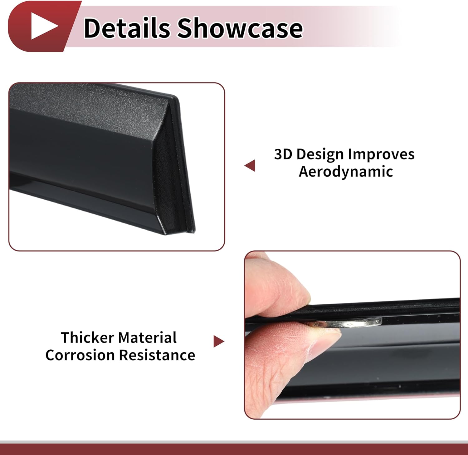 Window Deflectors for Subaru Forester 2009-2013 Side Window Vent Visors Black Reinforced Acrylic 4 Pcs