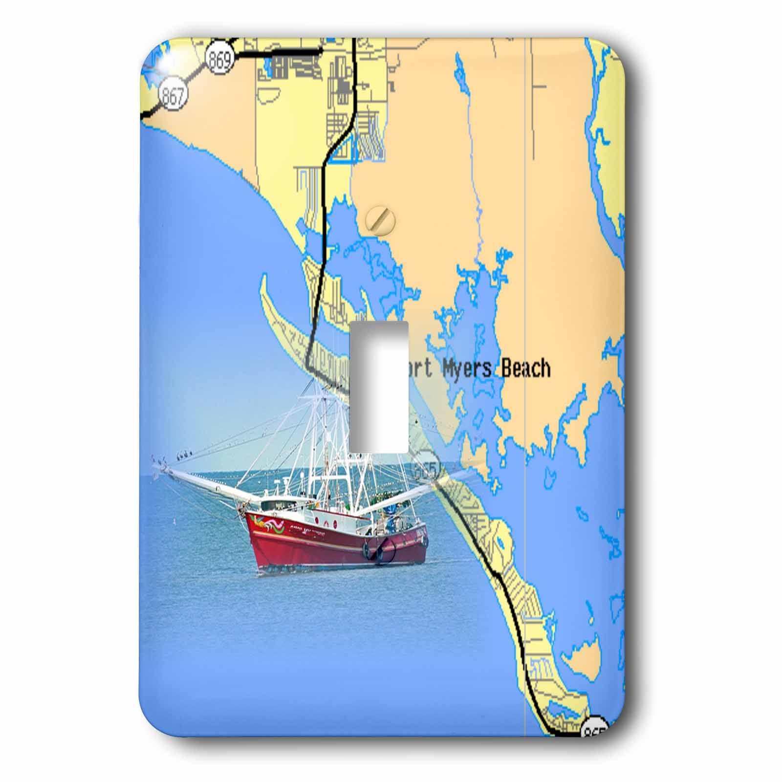 Impression de ft Myers Beach interrupteur motif multicolore et design marin