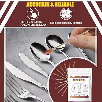 10 Pack Lead Test Kit, Instant Lead Check Swabs with Results in 30 Seconds | Home Easy to Use for Dish Metal Toy Jewelry Ceramics & Wood