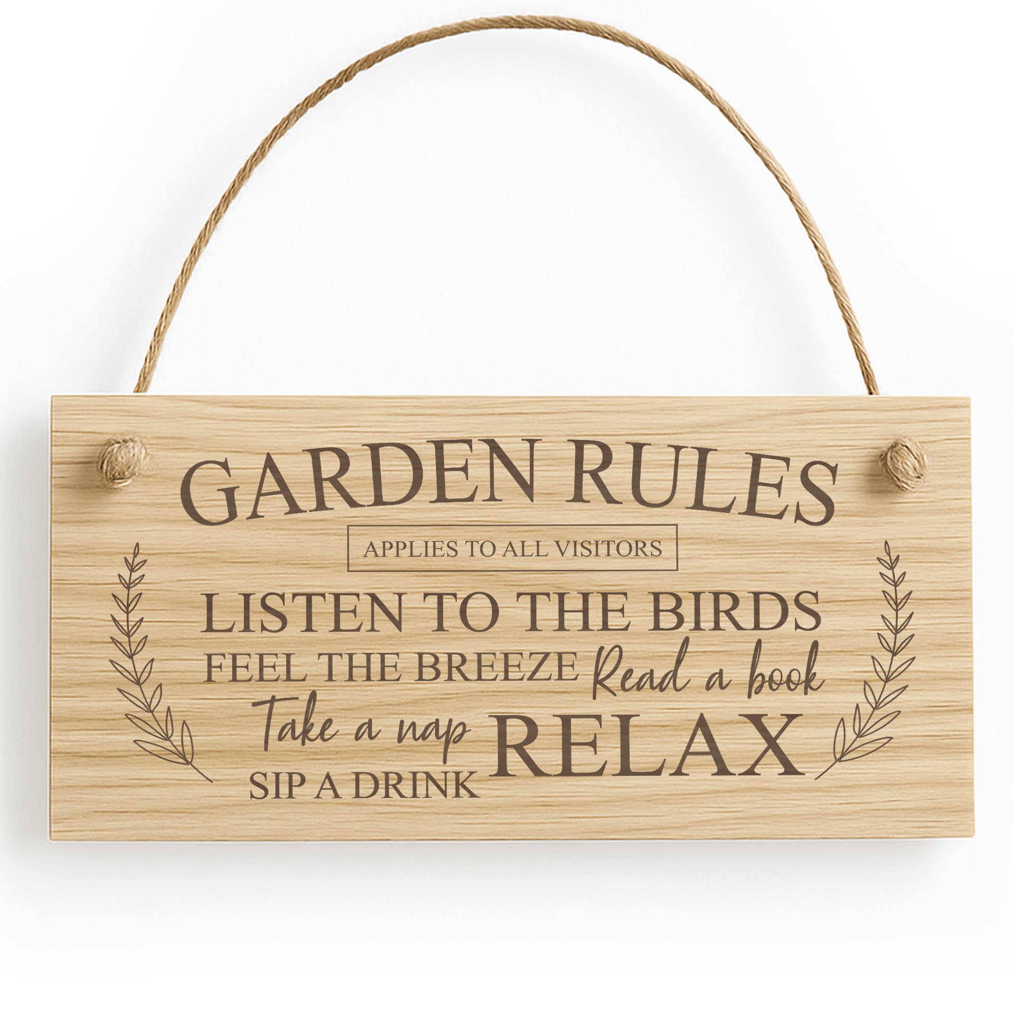 Red Ocean Garden Rules Sign Engraved Hanging Wall Sign Shed Summerhouse Sign Home Signs Garden Sign For Outside