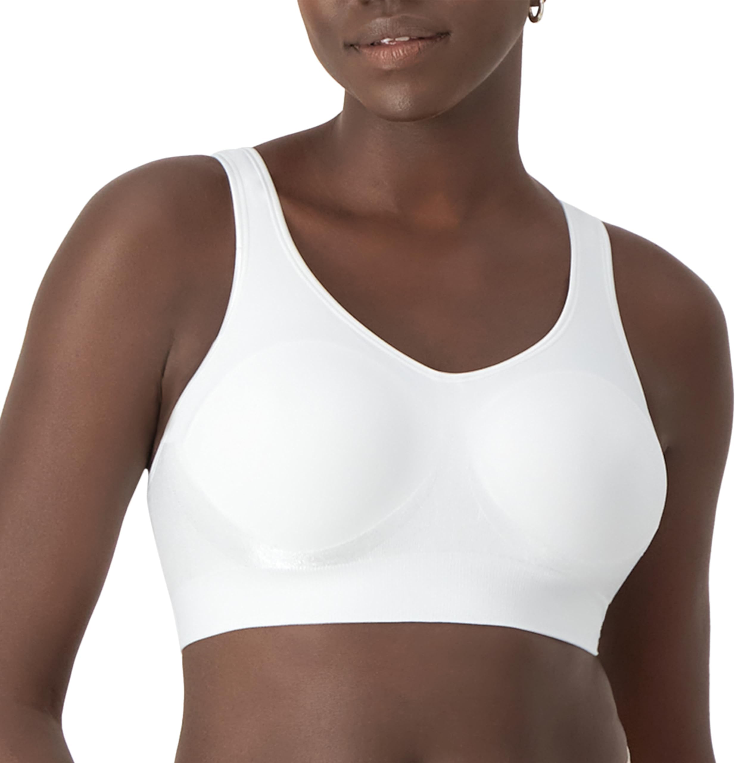 Bali Women's Wireless Bra, Comfort Revolution Seamless T-Shirt Bras for Women, Moisture-Wicking, ComfortFlex Fit Bra (Pack of 1)