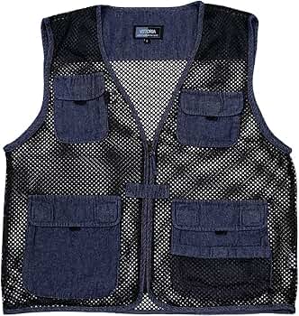 PRACTICAL BEST　デニムメッシュベスト　サイズL PRACTICAL BESTデニムメッシュベストサイズL