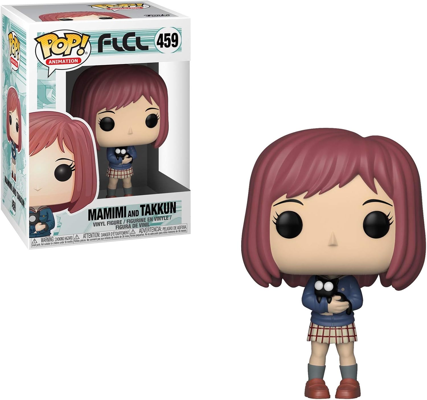 Funko Pop! Animation: FLCL - Mamimi with Takkun Black Cat Toy, Multicolor