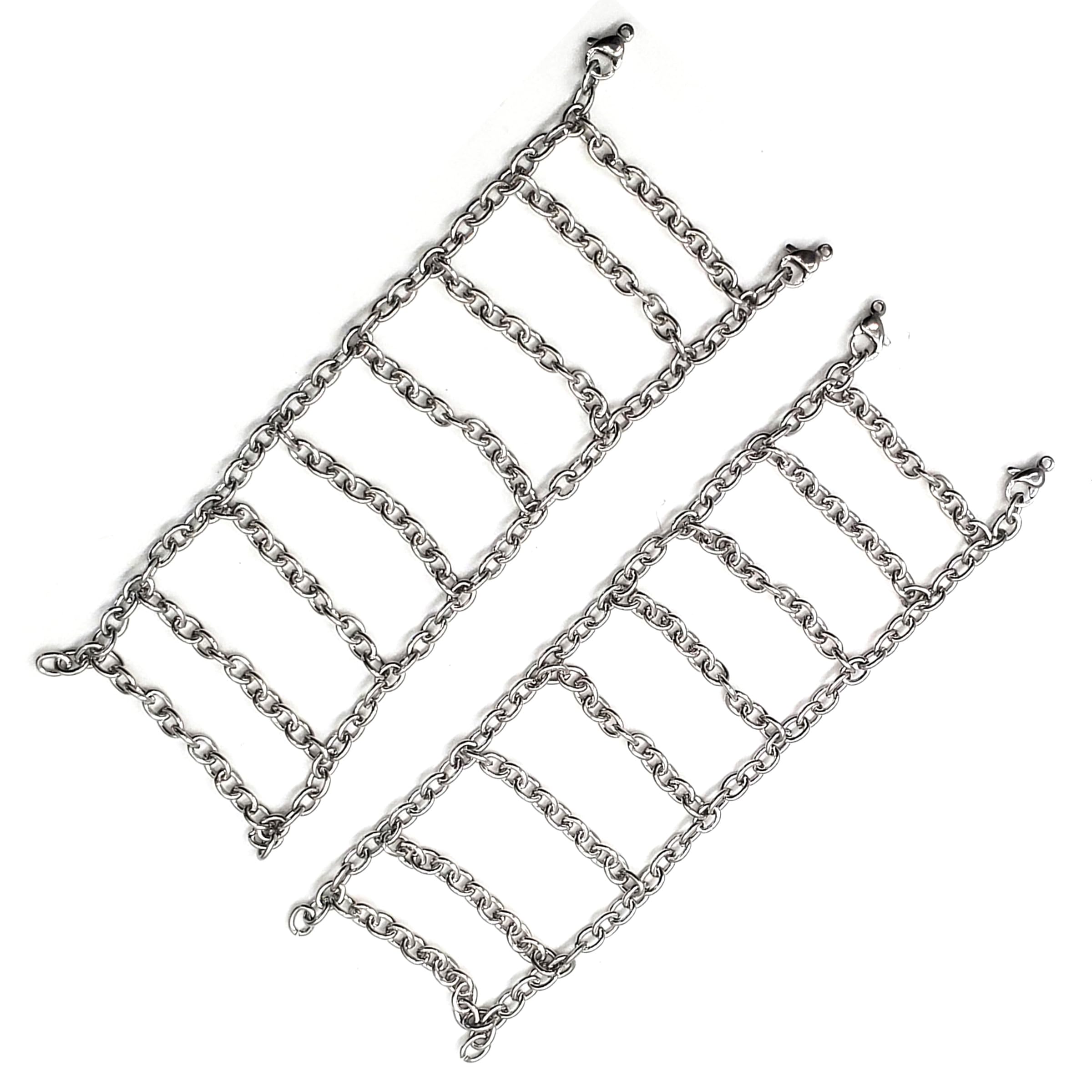 4 Pieces of TRX4M Climbing car tire Metal Anti-Skid Chains, Suitable for 1/18 RC Tracked car Snow Chains TRX4-M D110 Bronco SCX24 FMS Parts