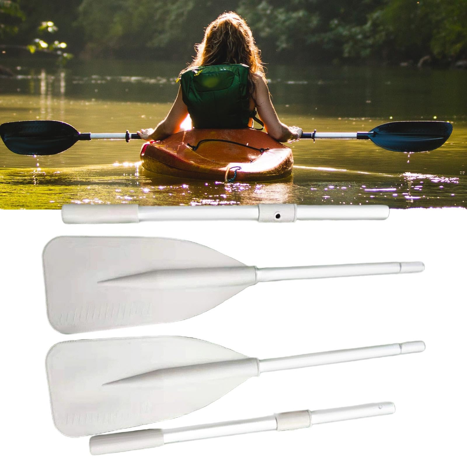 Remo de Kayak Desmontable de aleación de Aluminio, fácil de Montar, | ideal para surf, piragüismo, pesca y bote inflable. Remo de kayak portátil de