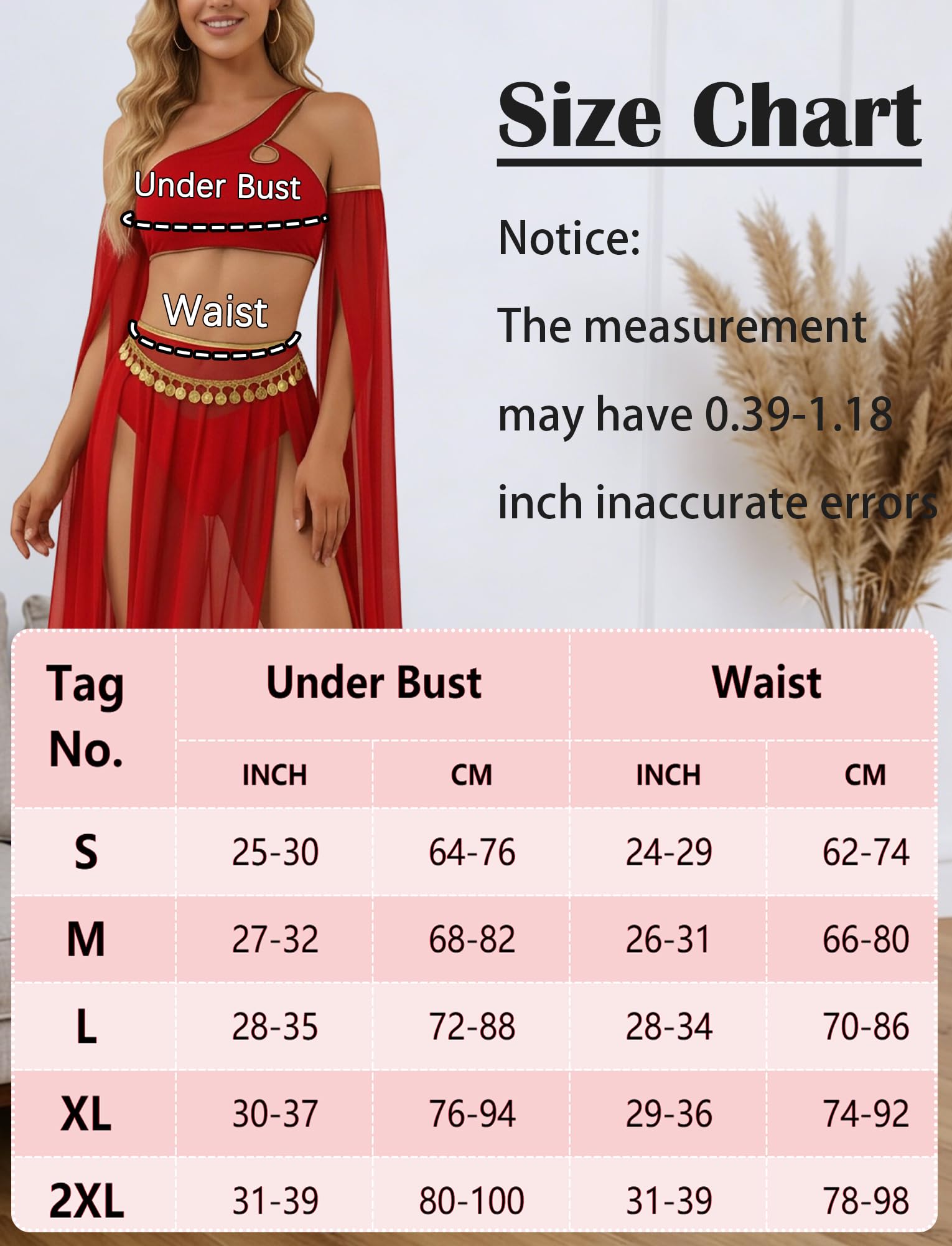 Costume de Danse Orientale 4 pièces pour Femme, Tenue Exotique de Danseuse Orientale, Haut de Danse, Costume de Festival S-XXL