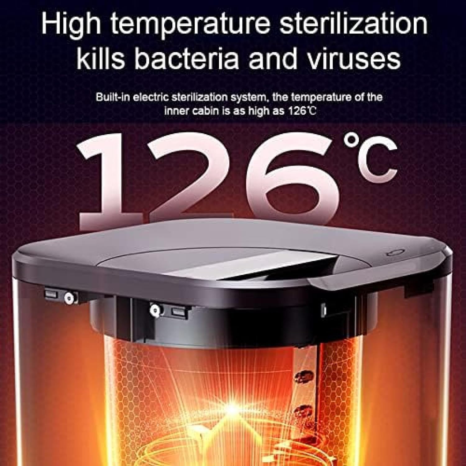 Qiang Compostador De Cocina Inteligente para Residuos De Cocina,Triturador De Residuos De Alimentos Eléctrico con Diseño De Un Solo Botón,Ciclador Automático De Alimentos con Filtro De Secado