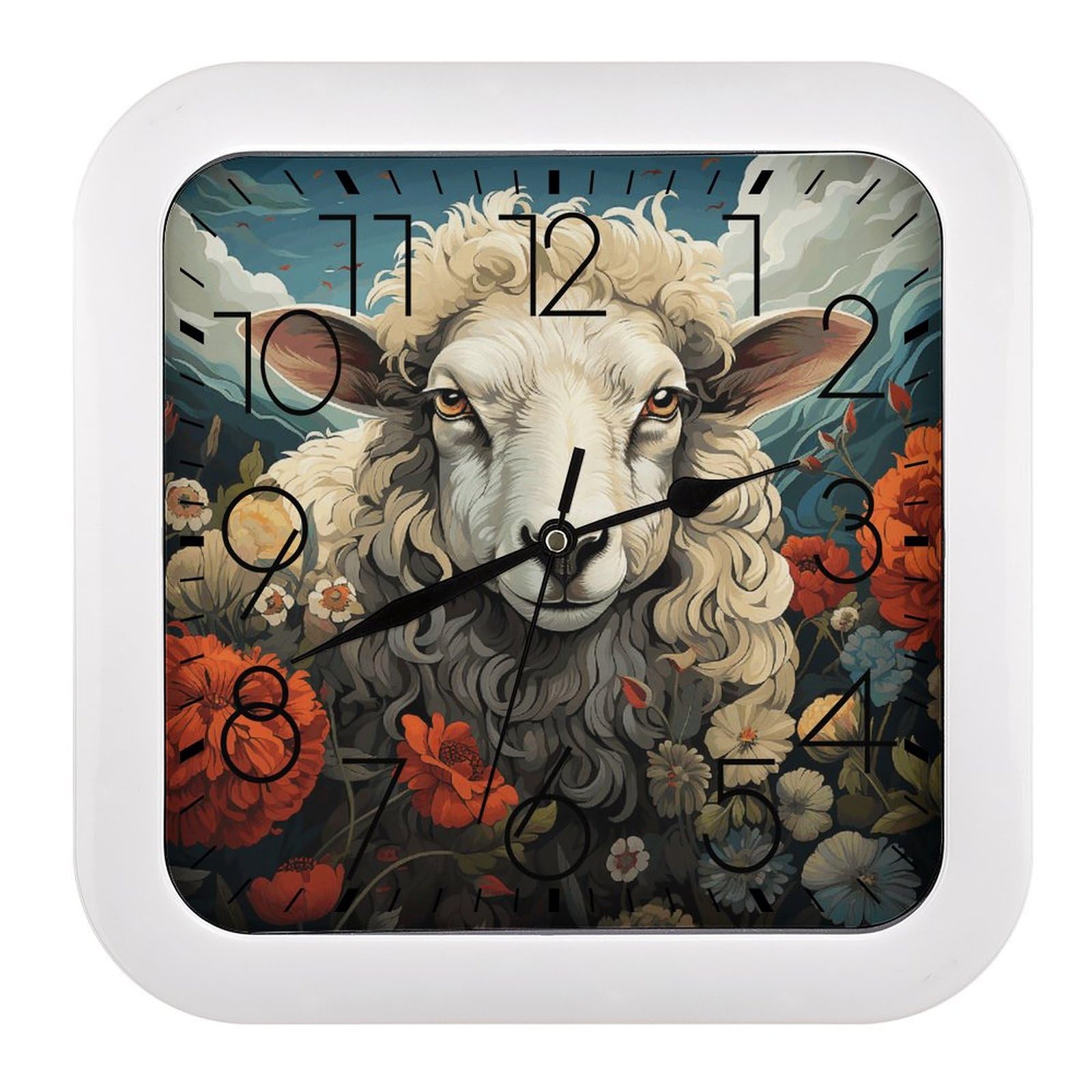 Horloge murale de cheminée rétro mouton au fini artistique soigné