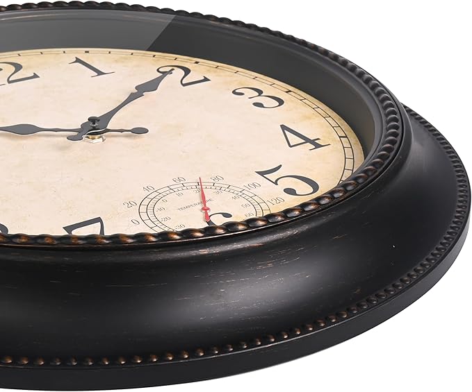 Reloj de Pared 18 Pulgadas con Termómetro - Estilo Retro miniatura 7
