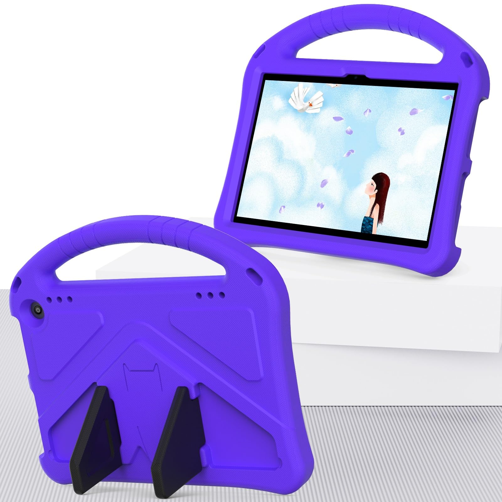 Wytrzymałe etui dla dzieci kompatybilne z Kindle Fire HD8/HD 8 Plus 2022 2020, etui na tablet, lekkie etui przyjazne dla dzieci z tworzywa EVA, odporne na upadki, odporne na uderzenia pokrowiec