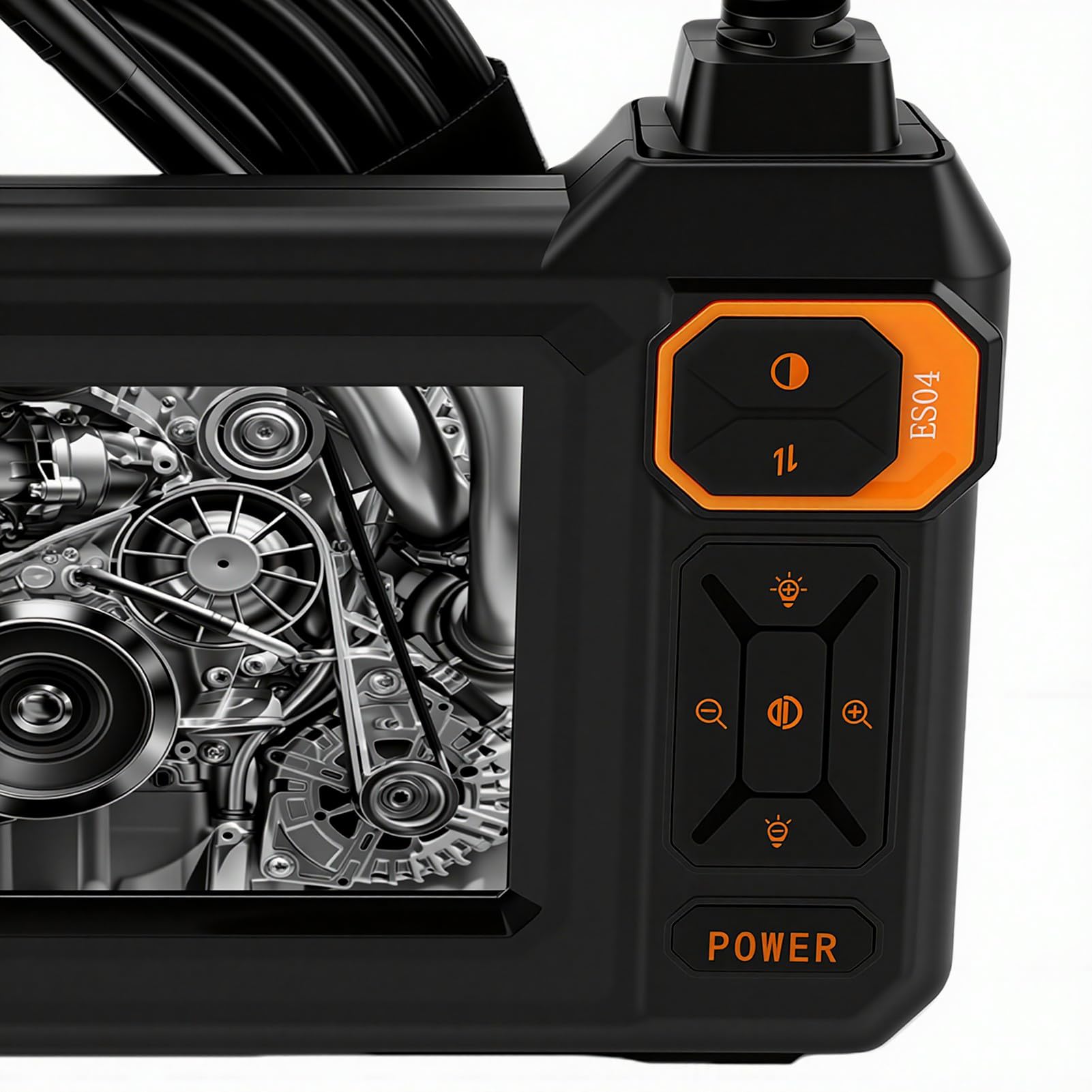 Annadue 4,3-Zoll-Doppelobjektiv-Endoskop-1080P-Inspektionskamera mit 8 LED-Leuchten, 16,4-Fuß-Halbkabel, IP67 Wasserdicht, für die Automatische Wartung, Hausinspektion, HVAC-Reparatur
