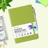 Vista 6 de JUBTIC Registros de cheques A5 para chequera personal, libro de registro de transacciones del libro mayor para pequeñas empresas. Rastrea pagos