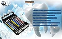 Vista 3 de Mango de silicona Dental Compuesto Llenado Instrumentos Restauradores Kit 10pcs Herramientas Set con Casete DN-2245