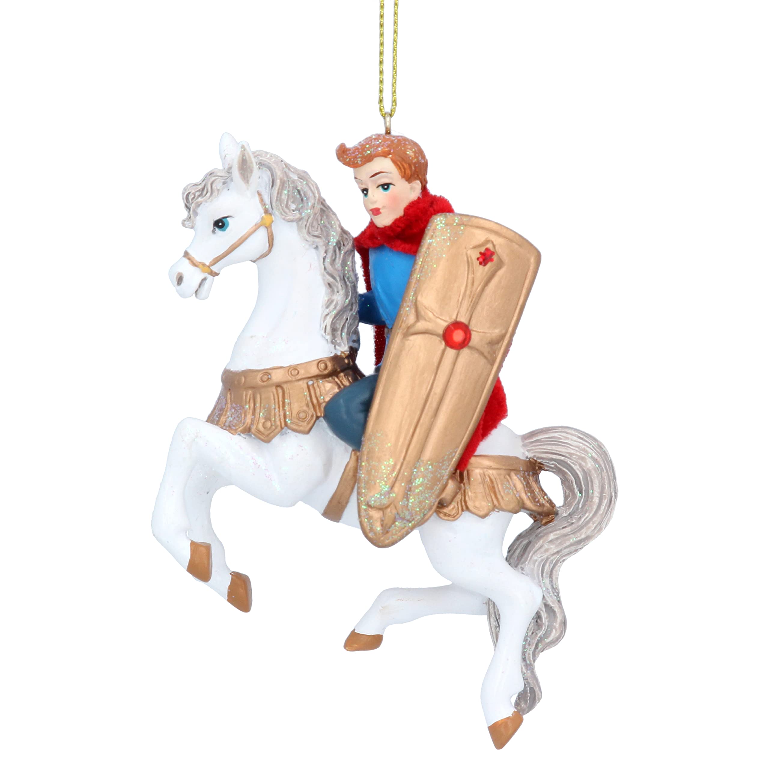 Gisela Graham Prince Charming on a Horse Christmas Hanging Tree Decoration