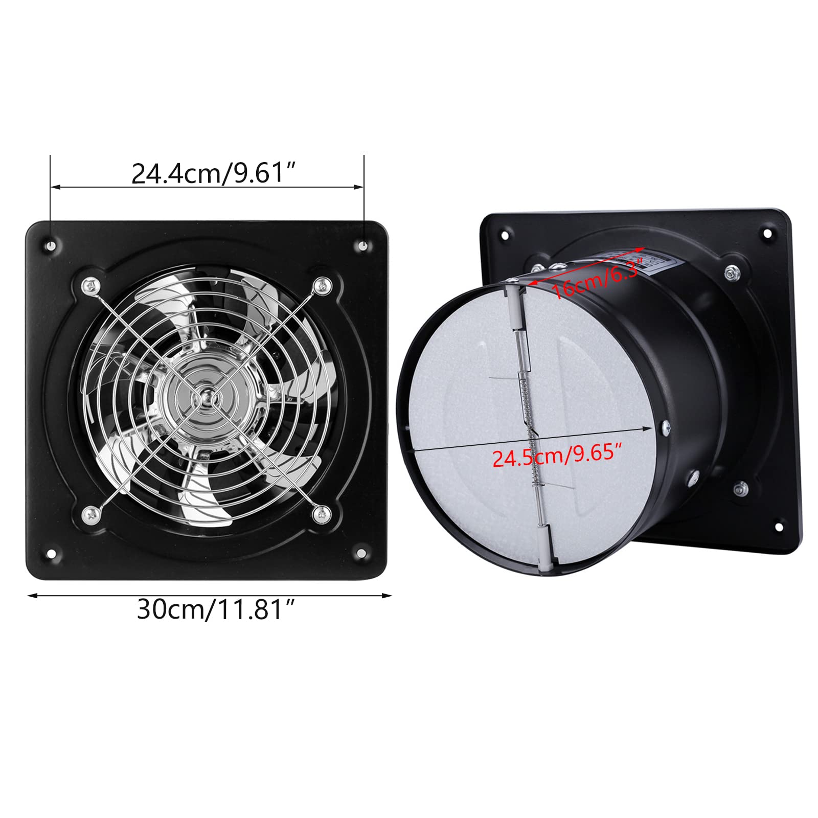 Wall Mounted Extractor Fan Wall Mounted Exhaust Fan - Low Noise Axial ...