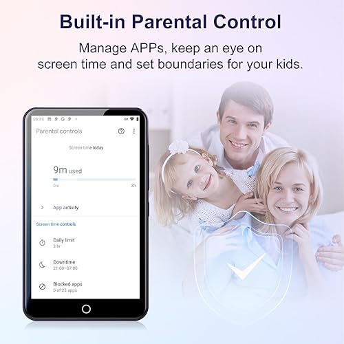 Miniatura 5 de Reproductor MP3 de 80 GB con Bluetooth y WiFi, reproductores de MP3 y MP4 Android con pantalla táctil de 4 pulgadas y altavoz, reproductor de música