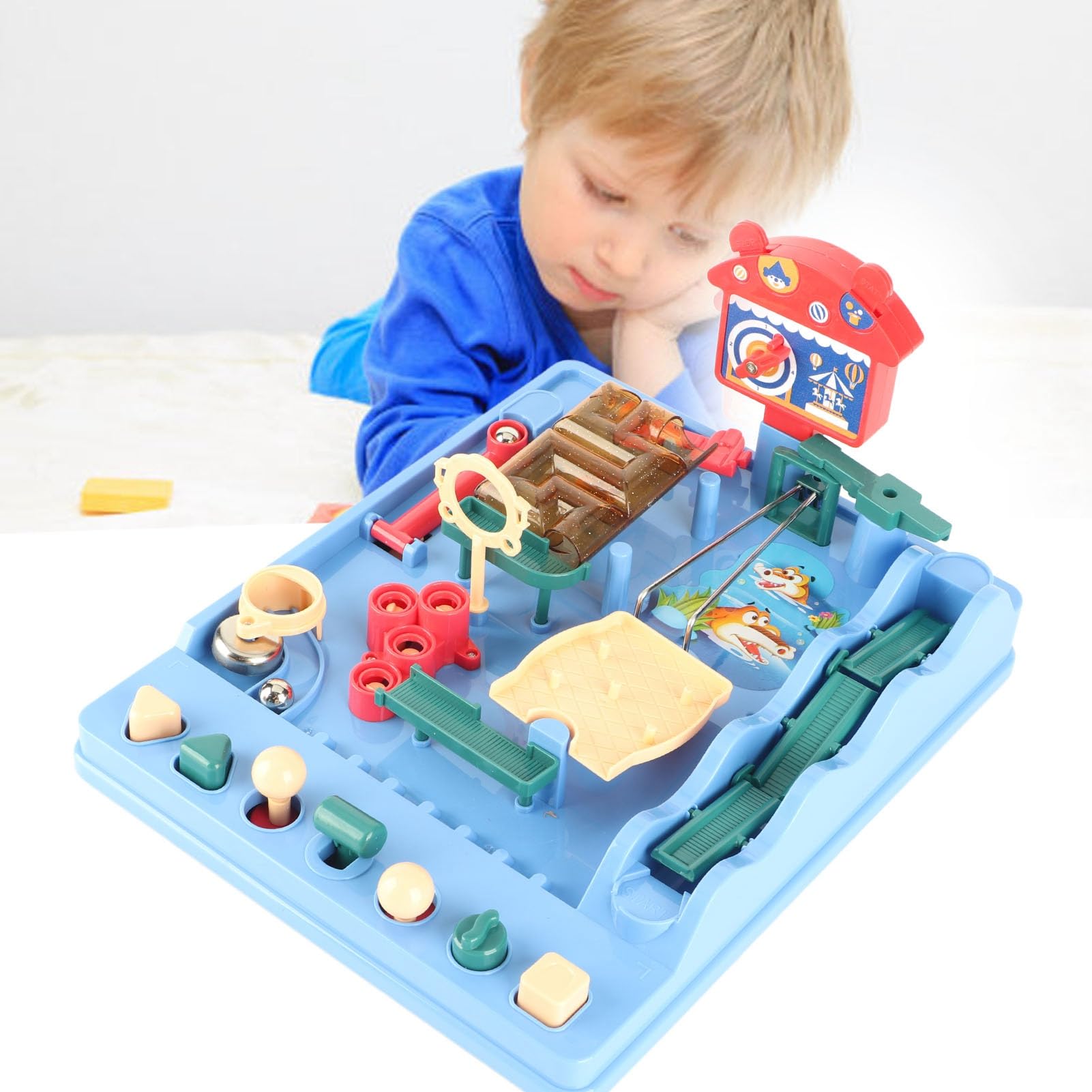 Balls Race Track Toy, Multifunctional Educational Improved Concentration Maze Ball Run Track Game for Girls