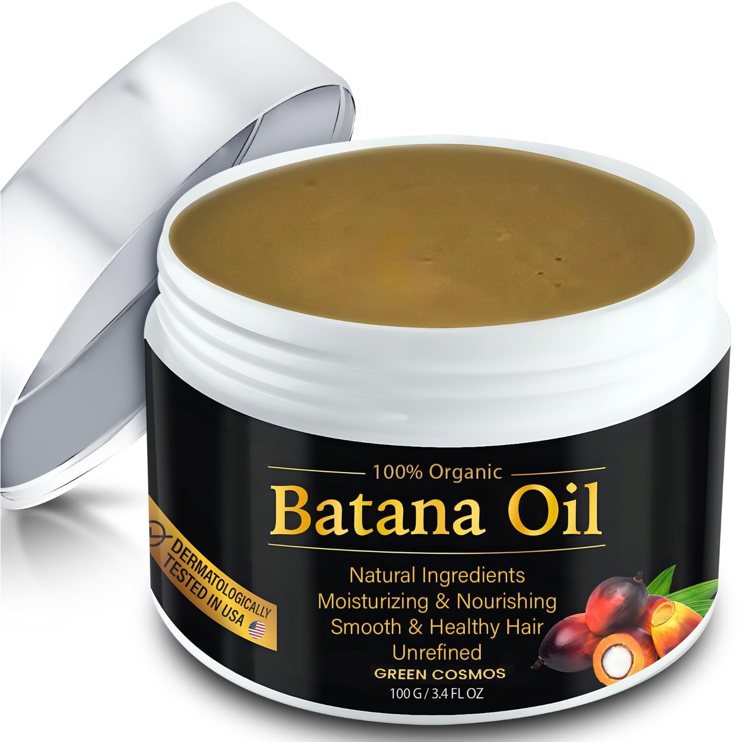 Raw Batana Oil for Hair Growth and Repair - 100% Pure, Unrefined Oil From Honduran Rainforests Prevent Loss and Enhance Thickness in Men & Women