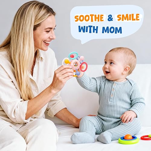 Miniatura 8 de Juguetes de dentición para bebés de 0 a 6 a 12 meses, mordedor de silicona de grado alimenticio sin BPA, juguetes sensoriales para masticar, regalos