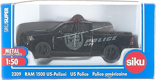 Miniatura 7 de Siku 2309 Super Dodge Ram 1500 - Pastilla de policía, color negro