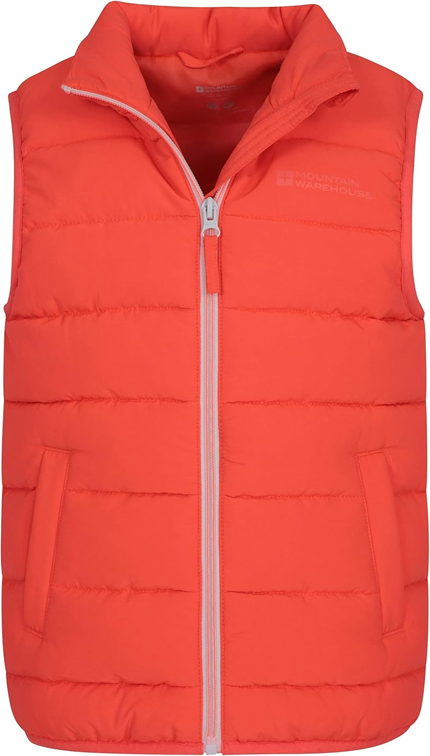 Mountain Warehouse Chaleco Acolchado Rocko para niños - Impermeable - Chaleco Acolchado de Microfibra - 2 Bolsillos Delanteros - Cuerpo cálido para niños y niñas