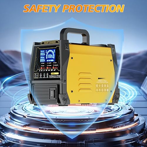 Miniatura 3 de Cargador de batería de 12 V 24 V para automóvil, resistente, mantenedor de batería automático de 0-15 A, apagado automático, modo de reparación,