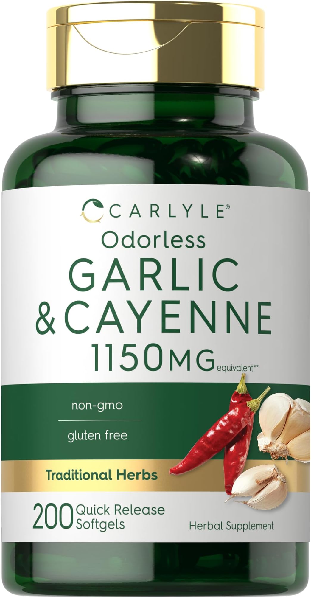 Piping Rock Garlic and Cayenne Supplements 180 Softgels