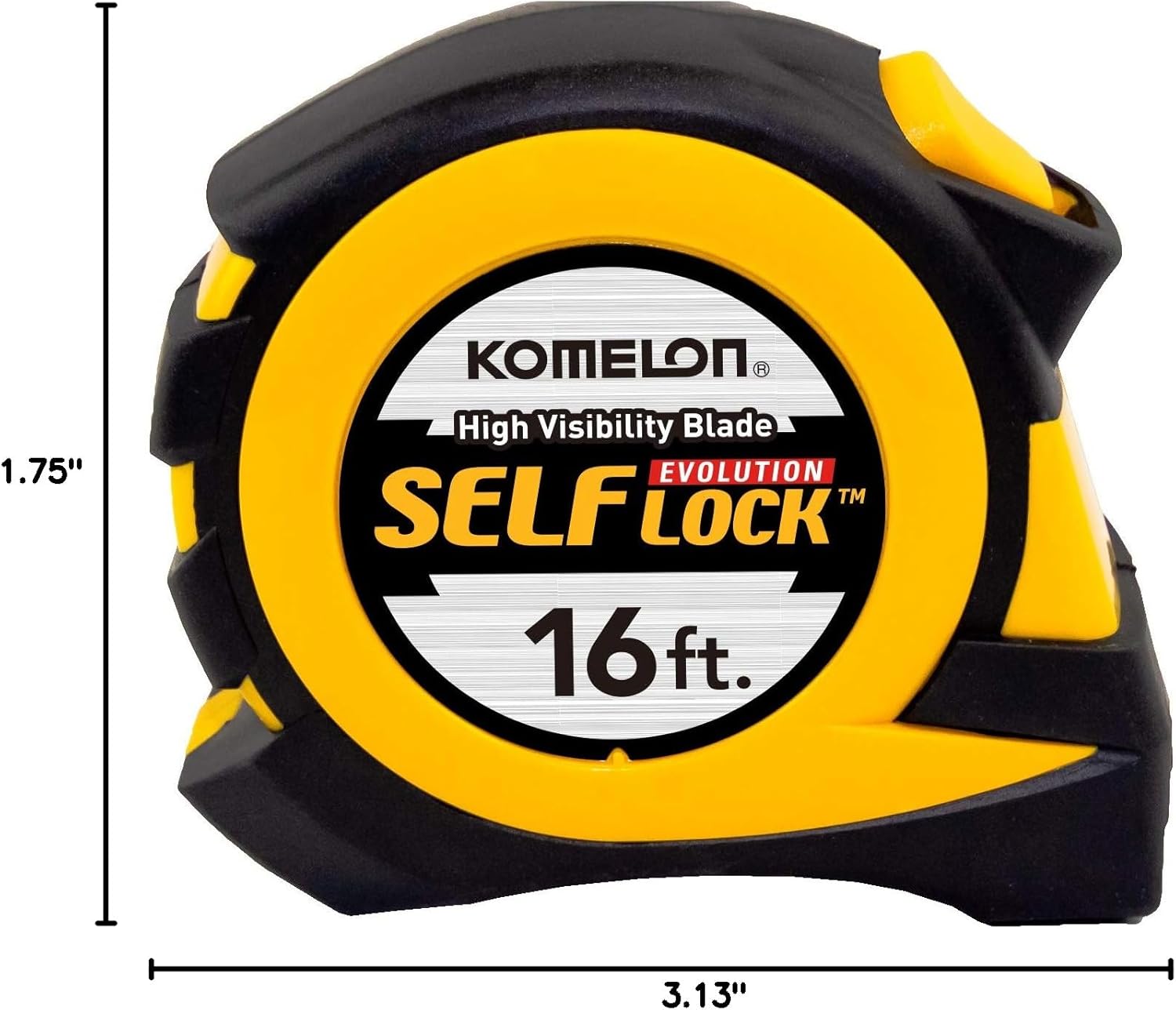 Komelon EV28116; 16' X 1" Self Lock Evolution Tape Measure,