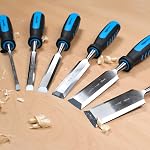 Amazon Basics 8-Piece Wood Carving Chisel Set with Honing Guide, Sharpening Stone and Storage Case