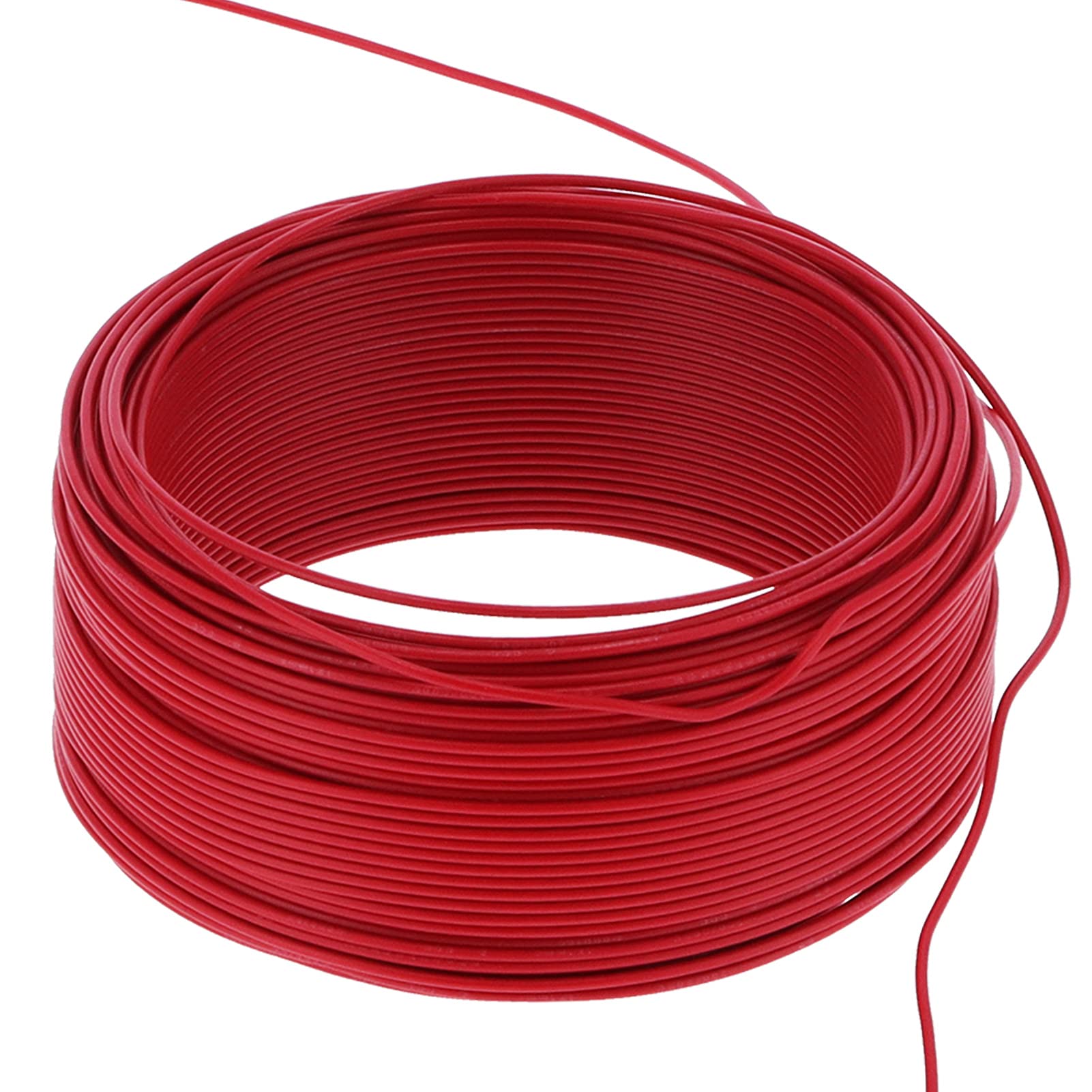 Ejoyous Cable Aislado Cable Eléctrico Flexible de Cobre Rojo AC300V 100m Conductor Aislado de PVC de 7 Núcleos para Electrodomésticos, Instrumentos de Iluminación y Herramientas Pequeñas