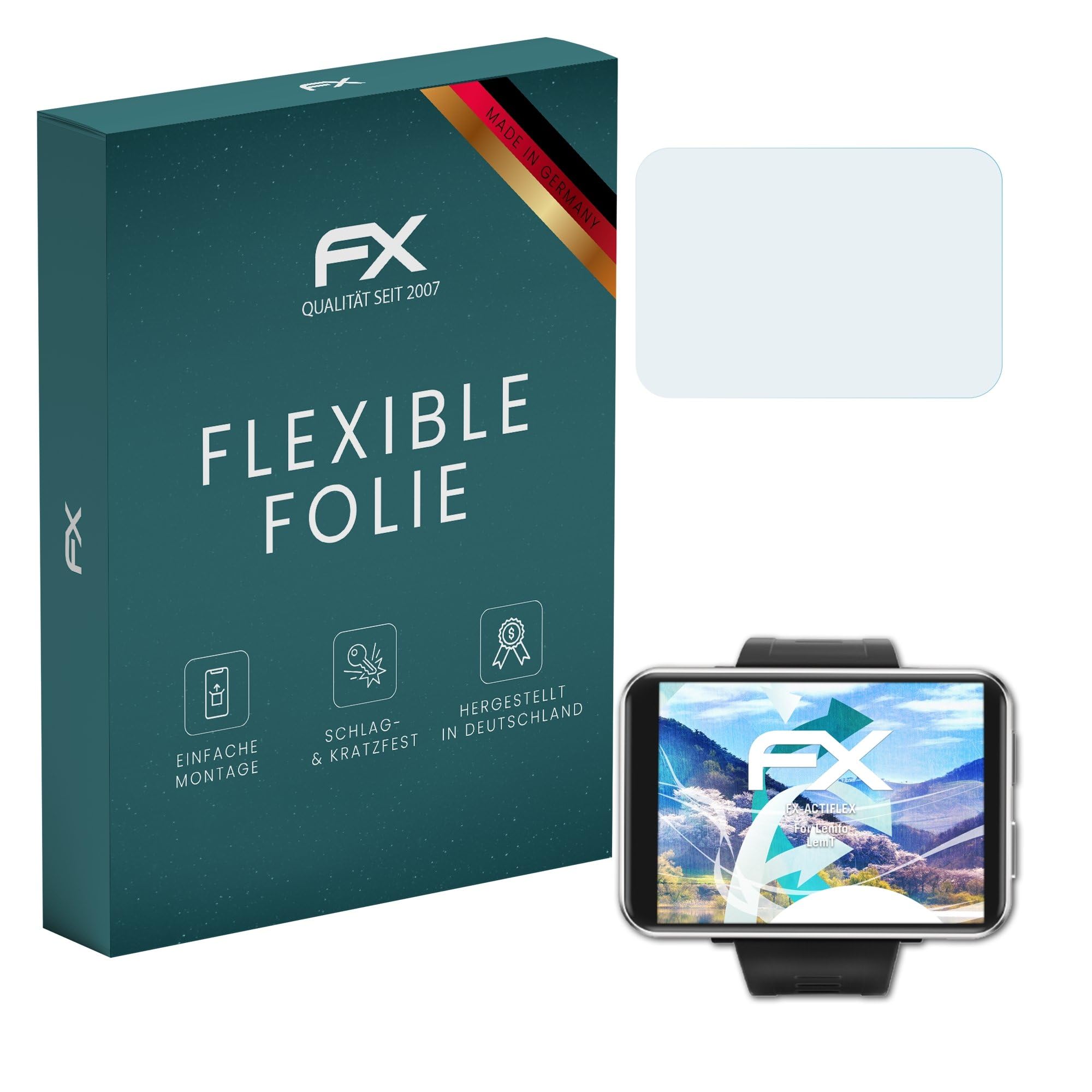 atFoliX Screen Protector compatible with Lemfo LemT Protector Film, ultra clear and flexible FX Screen Protection Film (3X)