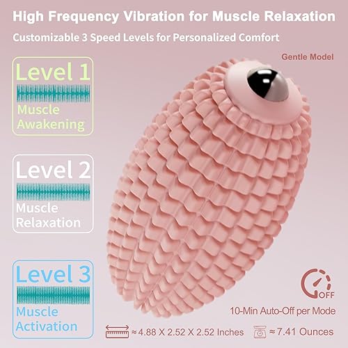 Miniatura 2 de Bola de masaje vibratoria para fascitis plantar, punto de gatillo de silicona, bola de masaje miofascial, rodillo de tejido profundo para espalda,