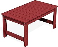 Vista 11 de SERWALL Mesa de Café para Exterior, Mesa de Patio de HDPE para Exteriores, Gris