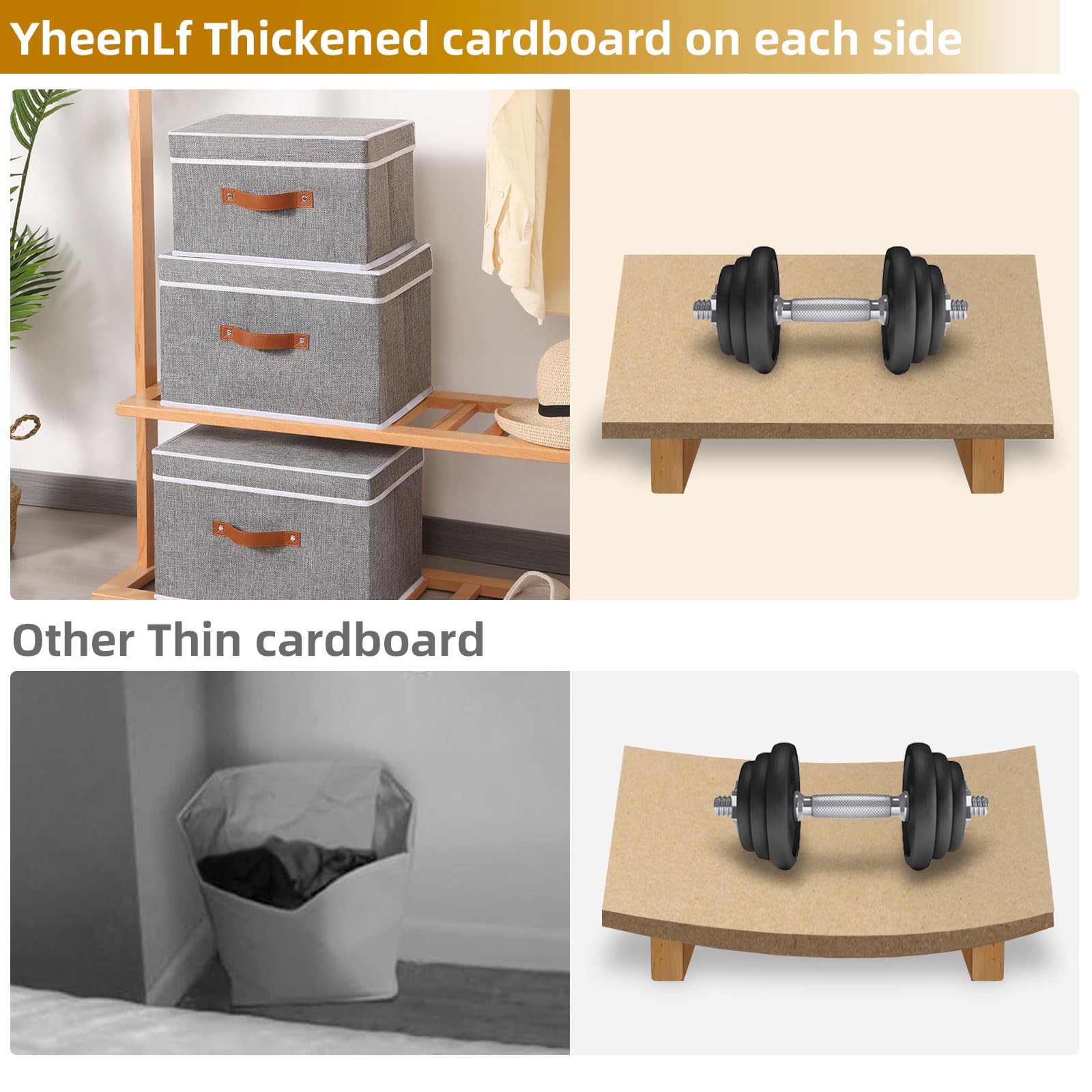 5 Stück Aufbewahrungsboxn, Aufbewahrungsbox mit Deckel, Faltbare Stoffbox Aufbewahrung für Wohnzimmer, Schlafzimmer, Kleiderschrank organizer, 38x25x25cm, Grau