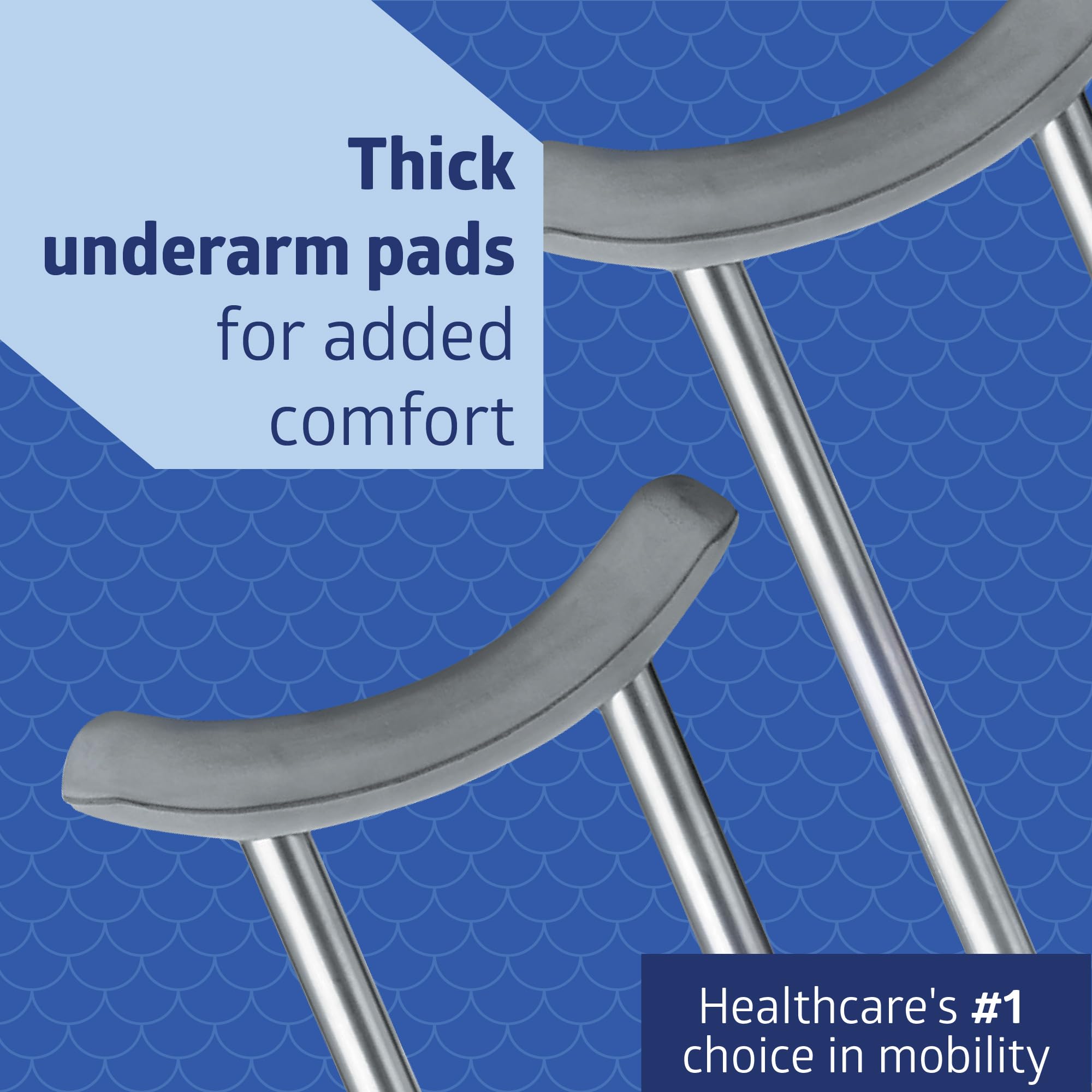 Medline Steel Bariatric Crutches for Adults & Seniors, 5'1" to 5'9" Height — Amazon image 6