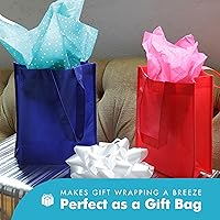 Vista 6 de Pack de 25 bolsas reutilizables para regalos, fiestas, almuerzo., Rojo
