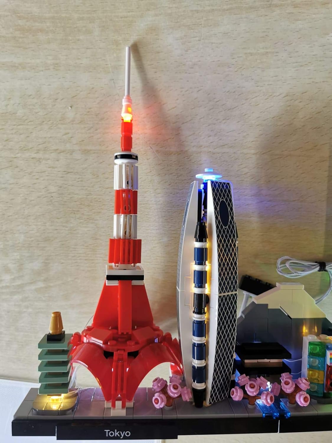 Brick Loot Deluxe LED Light Kit Compatible with Lego Architecture Tokyo Skyline 21051 – USB Powered Lighting Set for Display – Lights Only, Lego Set Not Included