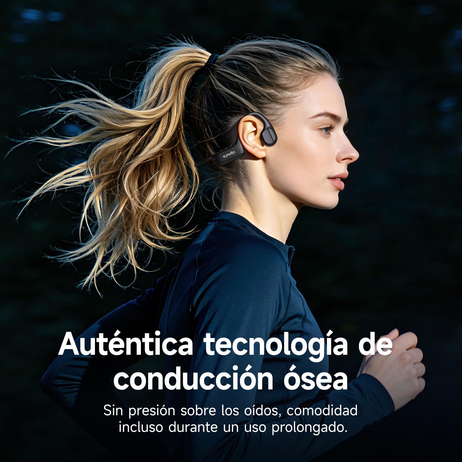 Auriculares Conduccion Osea Bluetooth 6.1 – Cascos Conduccion Osea Inalambricos con Micrófono, IPX7 Resistente al Agua Auriculares Oseos para Running Ciclismo Fitness