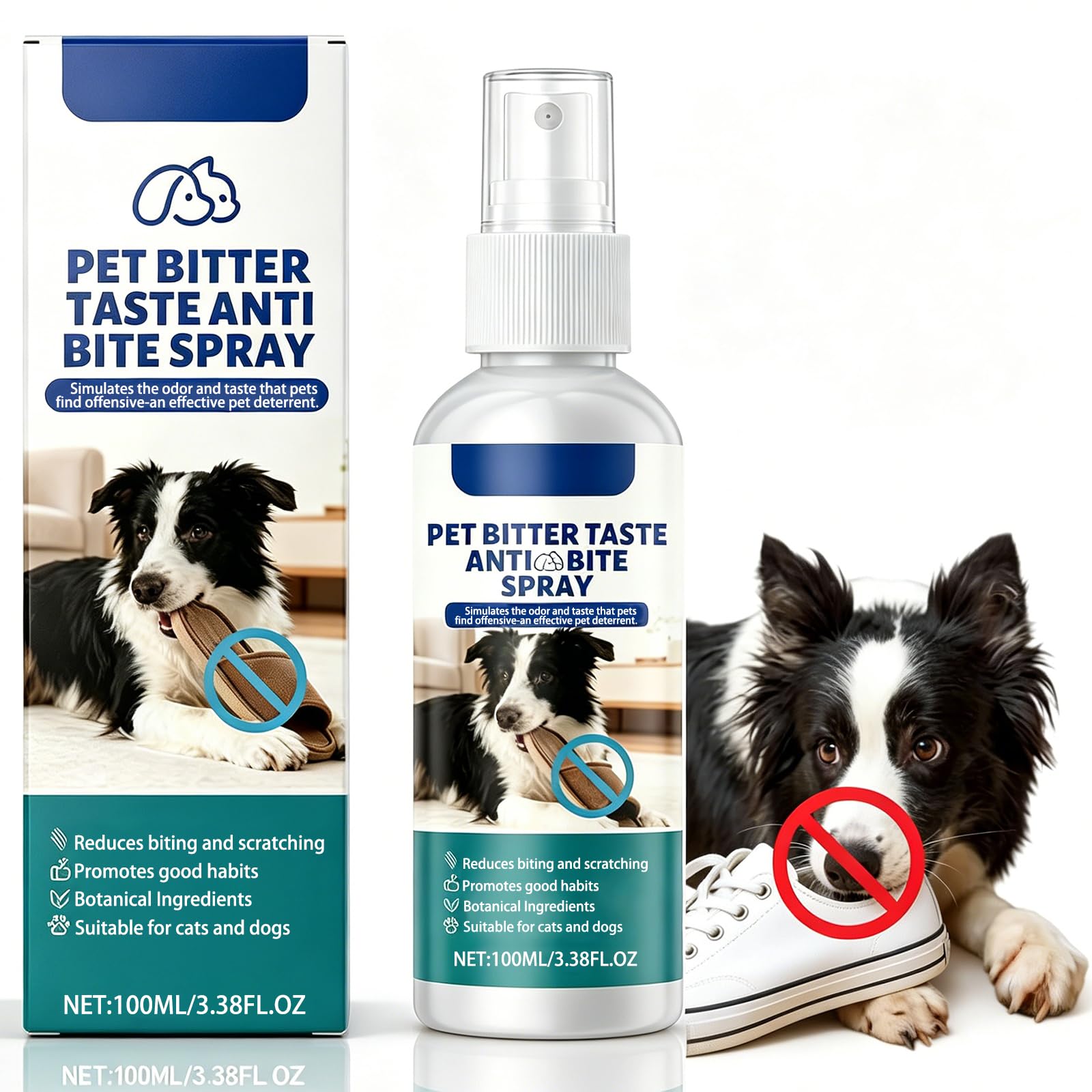 BunSugar Stop Destructive Chewing with Bitter Apple Spray for Dogs, Stop Destructive Chewing, Licking & Biting of Furniture, Shoes, Paws | Safe, Effective Pet Training Aid & Deterrent Spray
