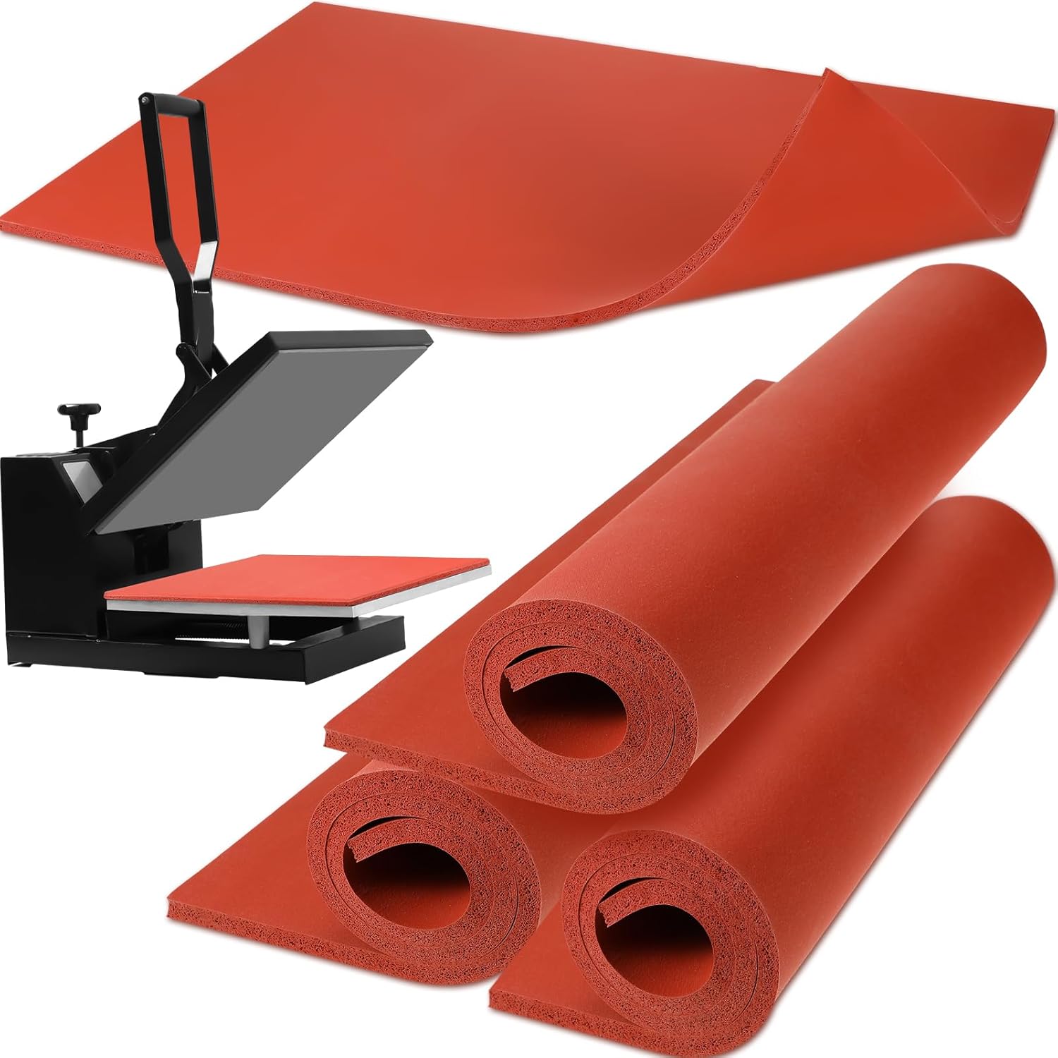 Sasylvia 2 Pcs 16×24 Inch Silicone Heat Press Mat, Thick