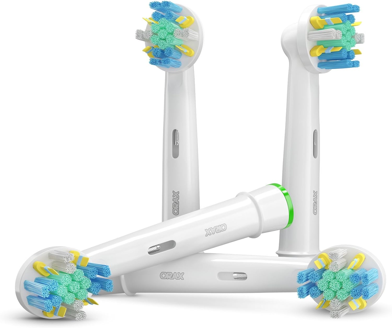 ORAX® Pearl Clean 4 pcs. (1x4) Toothbrush Heads Replacement for Braun OralB Floss