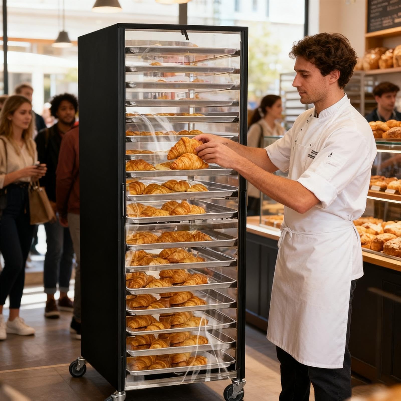 Housse Pour Échelle De Cuisine - PVC 58x71x163cm | Anti-poussière Imperméable Avec Fermeture Éclair | Protection Pour Chariot À Plateaux - Pour Boulangerie Buffet Garde-manger