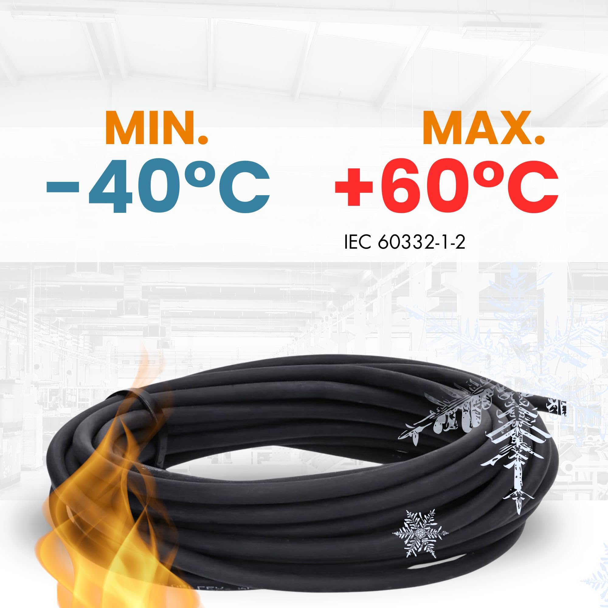 Lapp 16002123 H05RR-F 4G2,5 mm² Cable de Goma Flexible de 10 m | Conductor de protección, manguera de cobre de alambre fino para aparatos domésticos y de taller, resistente 300/500 V