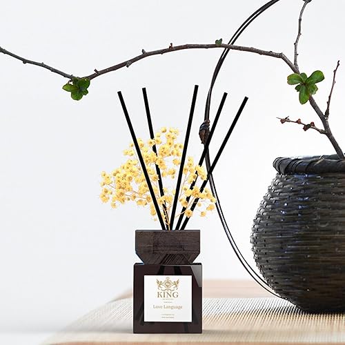 Miniatura 5 de Difusor de varillas (4.1 fl oz), juego de difusor de varillas con flores, aromaterapia, decoración del hogar y cocina, fragancia y regalos