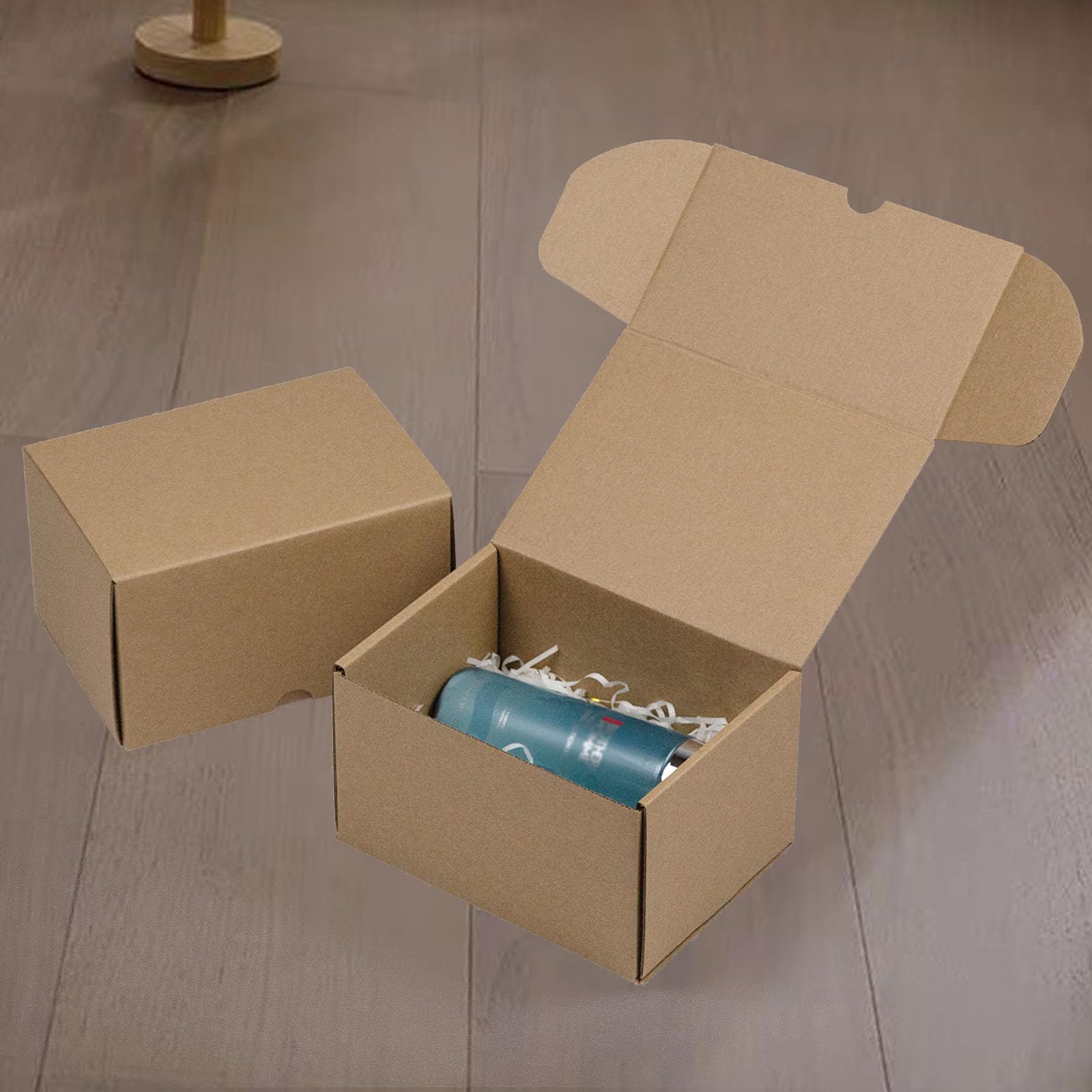 Juego de 25 cajas de envío de 7 x 5 x 4 pulgadas, caja de cartón corrugado marrón para embalaje de pequeñas empresas
